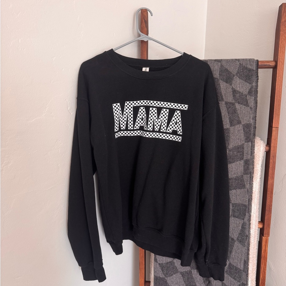 Chic Black 'Mama' Women's Sweatshirt